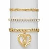 Best reviews of 🔔 Multi-Pack Playboy Bunny Goldtone Figaro Chain and Clear Gem Bracelets - 3 Pack ❤️ -Playboy Shop 03932183 a