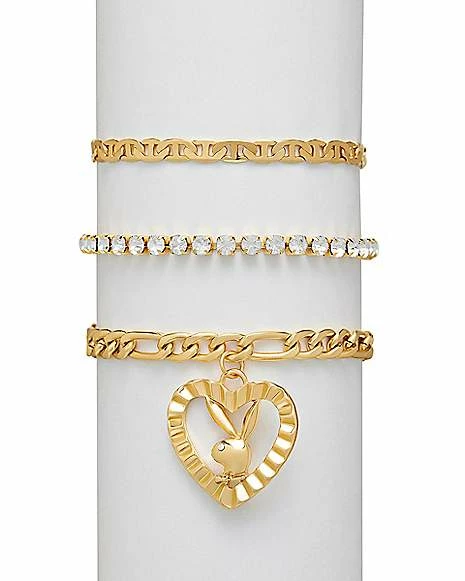 Best reviews of π Multi-Pack Playboy Bunny Goldtone Figaro Chain and Clear Gem Bracelets - 3 Pack β€οΈ 3 Best reviews of π Multi-Pack Playboy Bunny Goldtone Figaro Chain and Clear Gem Bracelets - 3 Pack β€οΈ