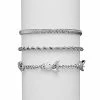 Promo 🛒 Multi-Pack Playboy Bunny Silvertone Rope Chain Bracelets - 3 Pack 🛒