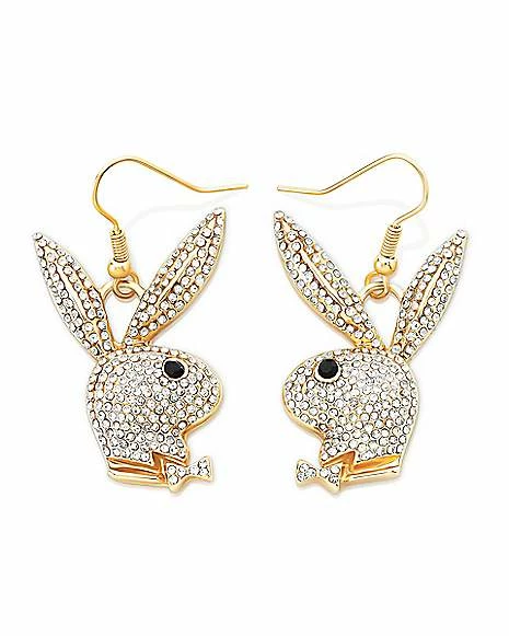 Brand new π CZ Goldtone Pave Playboy Bunny Dangle Earrings β¨ 3 Brand new π CZ Goldtone Pave Playboy Bunny Dangle Earrings β¨