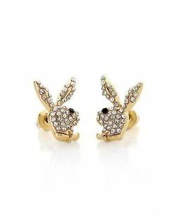 Buy 👍 Multi-Pack Clear Gem Goldtone and Silvertone Playboy Bunny Stud Earrings and Dangle Earrings - 6 Pair 😉 -Playboy Shop 03932399 g