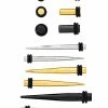 Top 10 ❤️ Multi-Pack Black and Goldtone Stretching Plugs and Tapers Kit - 6 Pair 🔥