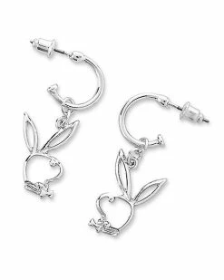 Brand new 🔔 Multi-Pack Silvertone and Goldtone Playboy Bunny Stud and Dangle Earrings - 6 Pair 🧨 -Playboy Shop 03932514 b