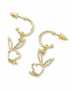 Brand new 🔔 Multi-Pack Silvertone and Goldtone Playboy Bunny Stud and Dangle Earrings - 6 Pair 🧨 -Playboy Shop 03932514 d