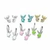 Hot Sale 🧨 Multi-Pack Playboy Bunny Multi-Color Stud Earrings and Dangle Earrings - 6 Pair 👍 -Playboy Shop 03932548 a