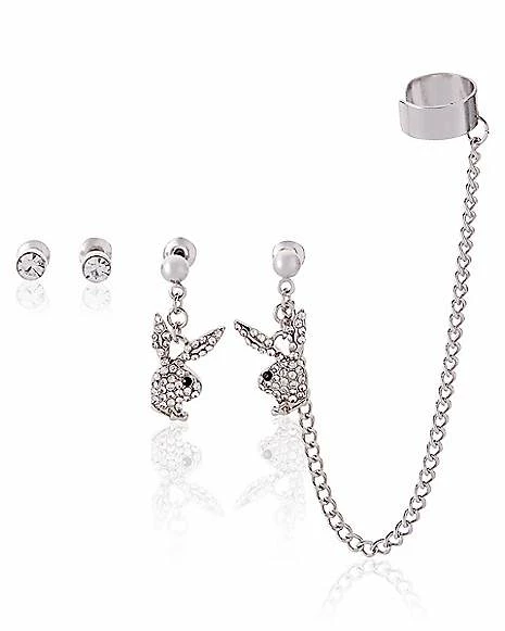 Best reviews of π Multi-Pack CZ Playboy Bunny Earrings with Cuff Chain β€οΈ 4 Best reviews of π Multi-Pack CZ Playboy Bunny Earrings with Cuff Chain β€οΈ - Image 2