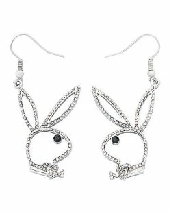 Coupon 🔥 CZ Cutout Pave Playboy Bunny Dangle Earrings 🌟
