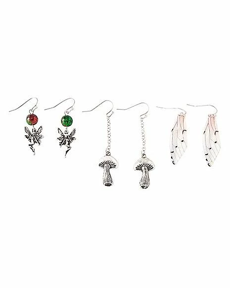 Discount π Multi-Pack Fairy Mushroom and Butterfly Wing Earrings - 3 Pair β¨ 3 Discount π Multi-Pack Fairy Mushroom and Butterfly Wing Earrings - 3 Pair β¨