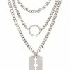 Best Pirce 🔥 3 Row Razor and Horseshoe Chain Necklace 🥰 -Playboy Shop 03932886 a