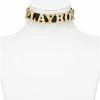 Deals ⌛ Gold Playboy Letters Choker Necklace 😉 -Playboy Shop 03933132 a