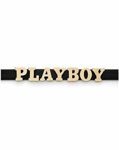 Deals ⌛ Gold Playboy Letters Choker Necklace 😉 -Playboy Shop 03933132 b