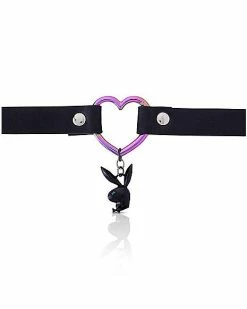 Brand new 😉 Iridescent Heart Playboy Bunny Choker Necklace 👍