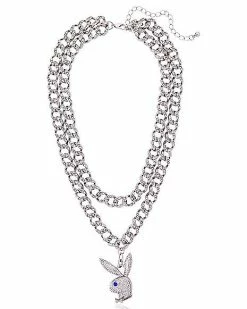 Best reviews of ✔️ CZ Playboy Bunny Figaro Chain Necklace 🔔 -Playboy Shop 03934098 c