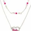 Cheapest 🔥 CZ Barbie Heart Double Row Chain Necklace 🛒 -Playboy Shop 03939493 a