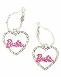 Cheap 😉 CZ Pink Barbie Dangle Hoop Earrings ❤️