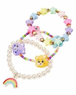 Budget 🔥 Multi-Pack Rainbow Care Bears Beaded Bracelets - 3 Pack 😀