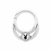 Buy 🔥 Double Ring Playboy Hinged Hoop Nose Ring - 16 Gauge ⭐ -Playboy Shop 03940517 a