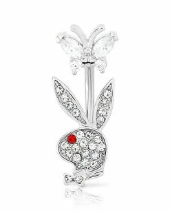 Brand new ❤️ CZ Playboy Butterfly Belly Ring - 14 Gauge 🛒