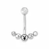 Cheap 🤩 CZ Playboy Anchor Belly Ring - 14 Gauge 🎉 -Playboy Shop 03940640 a