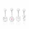 Buy π Multi-Pack Heart CZ Playboy Belly Rings 4 Pack - 14 Gauge π 2 Buy π Multi-Pack Heart CZ Playboy Belly Rings 4 Pack - 14 Gauge π -Playboy Shop 03940699 a