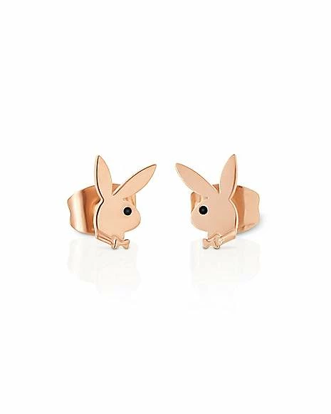 Hot Sale ⭐ Multi-Pack Rose Goldtone Playboy Bunny and CZ Stud Earrings 3 Pair - 20 Gauge ✨ 4 Hot Sale ⭐ Multi-Pack Rose Goldtone Playboy Bunny and CZ Stud Earrings 3 Pair - 20 Gauge ✨ - Image 2