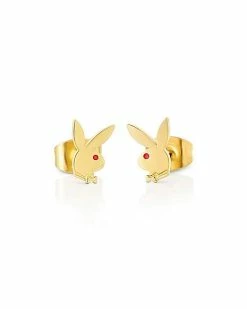 Promo 🔔 Multi-Pack Playboy Bunny and CZ Stud Earrings 3 Pair - 20 Gauge ⌛ -Playboy Shop 03940780 b