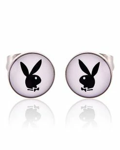 Deals 🛒 Multi-Pack CZ Multi-Color Playboy Stud Earrings 3 Pair - 20 Gauge 😉 -Playboy Shop 03940798 c