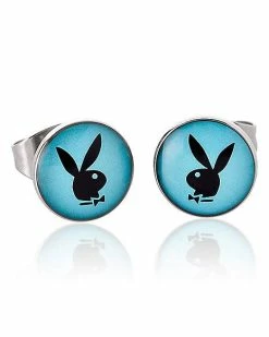 Deals 🛒 Multi-Pack CZ Multi-Color Playboy Stud Earrings 3 Pair - 20 Gauge 😉 -Playboy Shop 03940798 d