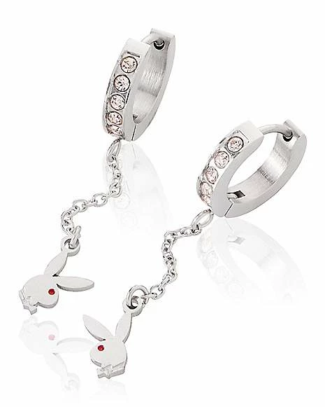 Best deal π CZ Playboy Bunny Hoop Huggie Dangle Earrings - 18 Gauge βοΈ 4 Best deal π CZ Playboy Bunny Hoop Huggie Dangle Earrings - 18 Gauge βοΈ - Image 2