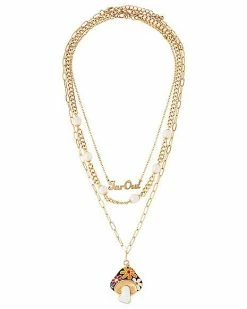 Outlet ✔️ Multi-Pack Far Out Mushroom Chain Necklaces - 3 Pack 🎁 -Playboy Shop 03942331 b