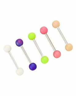 Outlet 👍 Multi-Pack Matte Multi-Color Barbells 5 Pack - 14 Gauge 🧨 -Playboy Shop 03942851 b