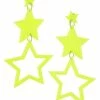 Deals ⭐ 70s Yellow Triple Star Dangle Earrings 😉 -Playboy Shop 03942943 a