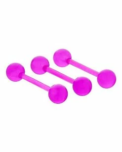 Budget π Multi-Pack Pink Acrylic Barbells 3 Pack - 14 Gauge βοΈ