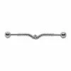 Best Pirce ⭐ CZ Spring Coil Industrial Barbell - 14 Gauge 💯 -Playboy Shop 03945946 a