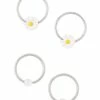Deals 🥰 Multi-Pack Glow in the Dark Daisy Captive Rings 2 Pair - 18 Gauge ✔️ -Playboy Shop 03946027 a