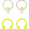 Wholesale π Neon Yellow Mushroom Captive and Horseshoe Rings 4 Pack - 16 Gauge π₯ 2 Wholesale π Neon Yellow Mushroom Captive and Horseshoe Rings 4 Pack - 16 Gauge π₯ -Playboy Shop 03946332 a