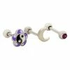 Cheap 🧨 Multi-Pack Black CZ and Yin Yang Flower Cartilage Barbells 3 Pack - 18 Gauge ✨ -Playboy Shop 03946407 a