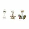 Brand new π Multi-Pack CZ Butterfly and Flower Cartilage Barbells 3 Pack - 18 Gauge β 1 Brand new π Multi-Pack CZ Butterfly and Flower Cartilage Barbells 3 Pack - 18 Gauge β -Playboy Shop 03946415 a
