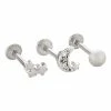Promo ✔️ Multi-Pack Moon and Stars Cartilage Earrings 3 Pack - 16 Gauge 😍 -Playboy Shop 03946498 a