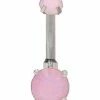 Budget π Double Gem Pink Opal-Effect Banana Belly Ring - 14 Gauge π 2 Budget π Double Gem Pink Opal-Effect Banana Belly Ring - 14 Gauge π -Playboy Shop 03946894 a