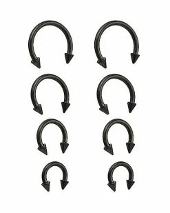 Promo 🎉 Multi-Pack Black Horseshoe Rings - 8 Pack ❤️ -Playboy Shop 03947967 b