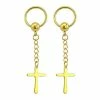Outlet 🌟 Goldtone Cross Dangle Captive Rings - 16 Gauge 💯 -Playboy Shop 03947975 a