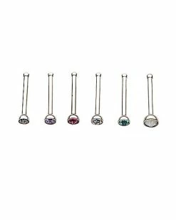 Best reviews of ✔️ Multi-Pack Multi-Color CZ Bone Nose Rings 6 Pack - 20 Gauge 😍 -Playboy Shop 03948288 c