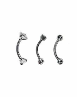 Coupon ⨠Multi-Pack Silvertone CZ Curved Barbells 3 Pack - 16 Gauge 𧨠5 Coupon ⨠Multi-Pack Silvertone CZ Curved Barbells 3 Pack - 16 Gauge 𧨠-Playboy Shop 03948320 b