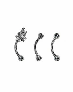 Brand new 😍 Multi-Pack CZ Flower Curved Barbells 3 Pack - 16 Gauge ⭐