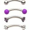 Wholesale π₯° Multi-Pack CZ Purple Curved Barbells 4 Pack - 16 Gauge β€οΈ 2 Wholesale π₯° Multi-Pack CZ Purple Curved Barbells 4 Pack - 16 Gauge β€οΈ -Playboy Shop 03948536 a