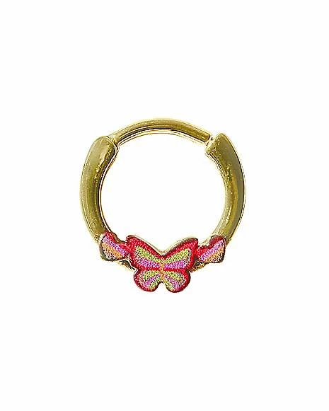 Buy π Groovy Butterfly Clicker Septum Ring - 16 Gauge π 3 Buy π Groovy Butterfly Clicker Septum Ring - 16 Gauge π