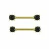 Budget 🌟 CZ Black Titanium Nipple Barbells - 14 Gauge 👏 -Playboy Shop 03948866 a