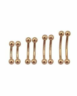 Best reviews of π₯° Multi-Pack Rose Goldtone Curved Barbells 8 Pack - 16 Gauge β¨
