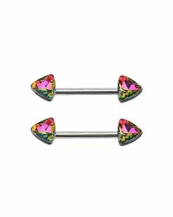 Buy 🤩 CZ Tie Dye Nipple Barbells - 14 Gauge ✔️